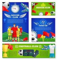 affiches vectorielles pour le match de football du club de football vecteur