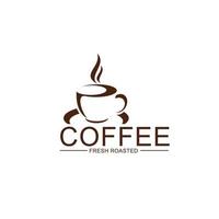 icône de vapeur de tasse de café de vecteur pour la conception de coffeeshop
