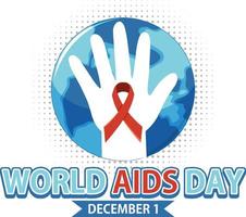 conception d'affiche de la journée mondiale du sida vecteur
