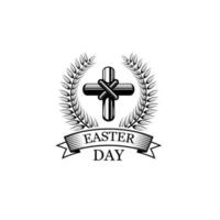 jour de pâques crucifix vecteur icône de fête religieuse