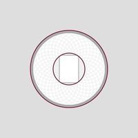 icône de contour de la coupe du monde qatar 2022 du stade de lusail vecteur