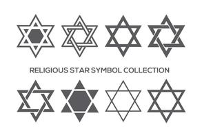 Collection religieuse de symboles étoiles vecteur