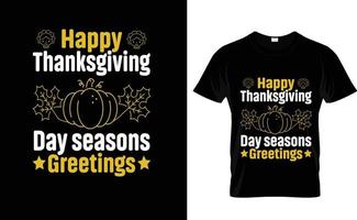 joyeuses saisons de thanksgiving ... t-shirt vecteur