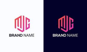 conceptions de logo et d'icônes de lettre mjg, logo jmg, logo gjm, modèle de conception de logo créatif vecteur