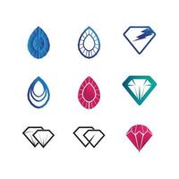 modèle de logo de diamant vecteur