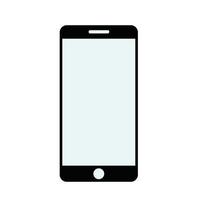 smartphone signe symbole téléphone simple clip art vector illustration sur fond blanc. icône de téléphone portable de couleur noir et blanc.