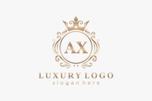 modèle de logo de luxe royal de lettre de hache initiale dans l'art vectoriel pour le restaurant, la royauté, la boutique, le café, l'hôtel, l'héraldique, les bijoux, la mode et d'autres illustrations vectorielles.