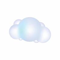 rendu 3d nuage conception simple clipart vecteur