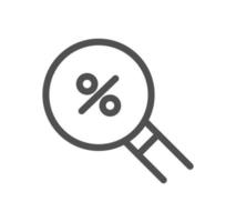 contour d'icône d'impôt et vecteur linéaire.