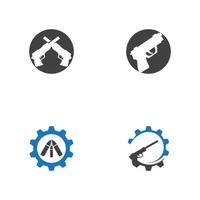 icône de vecteur de modèle d'illustration de pistolet