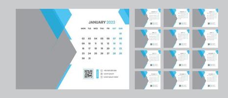 conception de calendrier de bureau 2023 vecteur