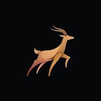 création de vecteur dégradé logo gazelle