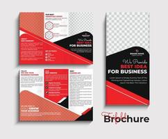 modèle de brochure à trois volets d'entreprise, conception créative et professionnelle vecteur