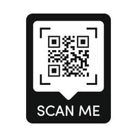 cadre de code qr couleur noire vecteur