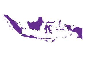 Vector illustration de la carte noire de l'Indonésie sur fond blanc