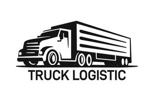 modèle de logo de camion pour la livraison ou la logistique. vecteur