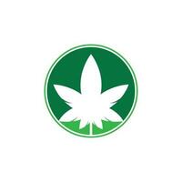 création de logo de cannabis. icône de vecteur de logo nature feuille de cannabis