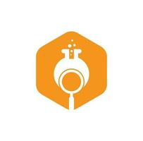 création de logo de laboratoire de recherche. trouver le modèle de vecteur de conception de logo de laboratoire. conception d'icône de logo de recherche de laboratoire.