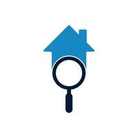 trouver le modèle de conception de logo de maison. création de logo vectoriel immobilier. icône du logo de la maison de recherche