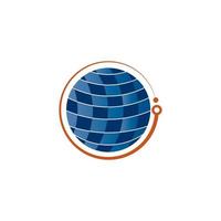 logo de la technologie mondiale vecteur