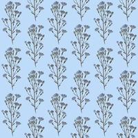 fond transparent vecteur bleu clair avec des fleurs sauvages bleu clair de tatar molokan