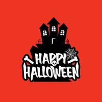 conception d'halloween avec typographie et vecteur de fond clair