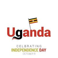 vecteur de conception de la fête de l'indépendance de l'ouganda