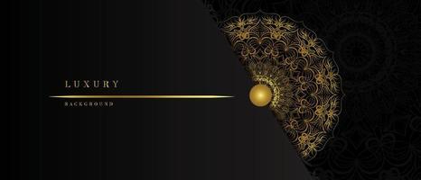 fond de mandala de luxe avec motif arabesque doré style oriental islamique arabe. illustration vectorielle de mandala décoratif vecteur