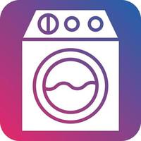 style d'icône de machine à laver vecteur