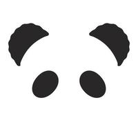 icône d'oreille d'ours panda sur fond blanc. illustration vectorielle vecteur