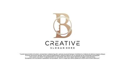 création de logo lettre b avec vecteur premium de concept créatif