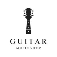 création de logo pour des instruments de musique de guitare simples, de la musique, des groupes, de la musique live et de l'acoustique, des discothèques. vecteur