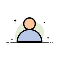 compte avatar utilisateur entreprise ligne plate remplie icône vecteur modèle de bannière