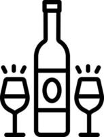 icône de ligne pour le vin vecteur