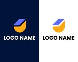 modèle de conception de logo moderne lettre u vecteur