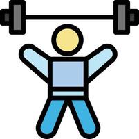athlète athlétisme avatar fitness gym plat couleur icône vecteur icône modèle de bannière