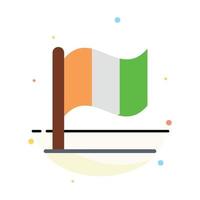 drapeau irlande irlandais abstrait plat couleur icône modèle vecteur