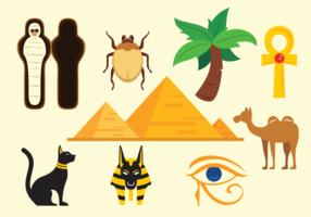 Piramide icônes vecteur d'Egypte