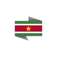 illustration du modèle de drapeau du suriname vecteur