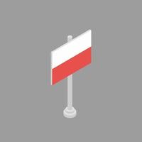 illustration du modèle de drapeau pologne vecteur