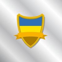 illustration du modèle de drapeau de l'ukraine vecteur