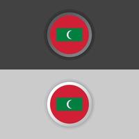 illustration du modèle de drapeau des maldives vecteur