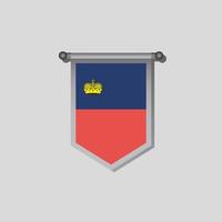 illustration du modèle de drapeau liechtenstein vecteur