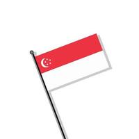 illustration du modèle de drapeau de singapour vecteur