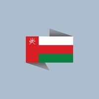 illustration du modèle de drapeau oman vecteur