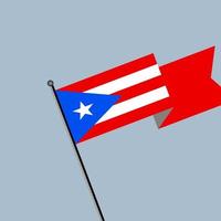 illustration du modèle de drapeau de porto rico vecteur