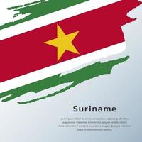 illustration du modèle de drapeau du suriname vecteur