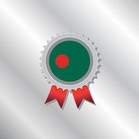 illustration du modèle de drapeau du bangladesh vecteur