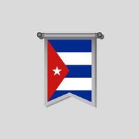 illustration du modèle de drapeau de cuba vecteur