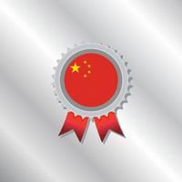 illustration du modèle de drapeau de la chine vecteur